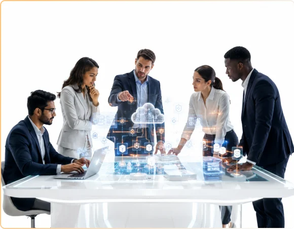 Team collaborating